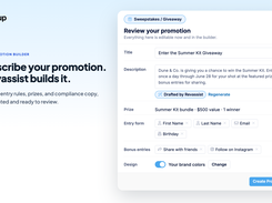 RevAssist: describe your promotion and turn your idea into a draft.