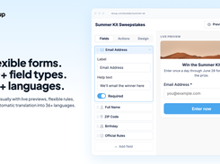 Revup Forms: build branded forms with flexible fields and a live preview.
