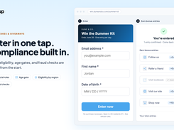 Revup Sweepstakes: grow your audience with branded giveaways, referrals, and bonus entries.