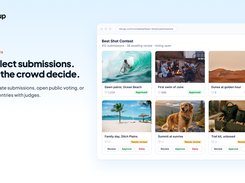Revup Contests: collect photo and video submissions, moderate entries, and publish branded galleries.