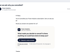 One short email after the cancellation