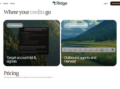 Ridge feature cards for target-account research and outbound agents.