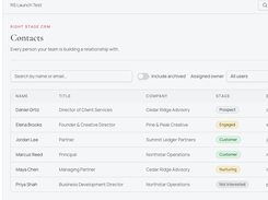 Manage contacts, relationship details, company associations, lifecycle stages, and contact ownership from one organized view.