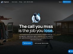 Ringbrook home page: Brook, the AI receptionist that answers your business calls 24/7