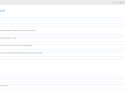 rishocart Create product form with version, status, license-key, update-period, support-action, category, and translation fields.