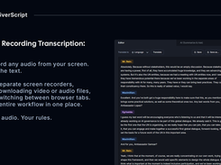 RiverScript - Live Recording Transcription, record and transcribe system desktop audio on Windows and Mac