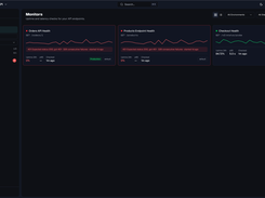 Scheduled uptime and latency checks, with incidents and alert policies.