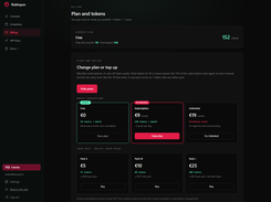 Billing: packs of posts that never expire, or a monthly plan
