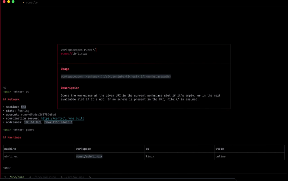 Rune IDE Screenshot 1