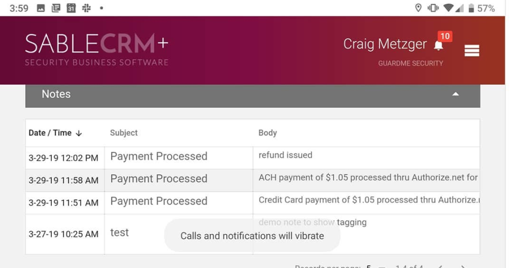 SableCRM Screenshot 1