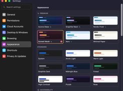 Appearance themes include dark, light, colorful, and high-contrast options
