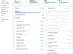 Safety Club web dashboard in German showing compliance summary cards, a checklist, a September 2026 calendar, upcoming deadlines, and recently stored documents.