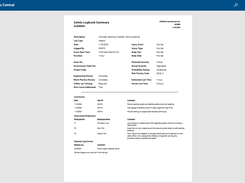 Safety Log Summary Report