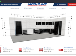 3D Cabinets Configurator with visual CPQ and parametric models.