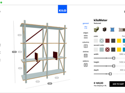 3D Furniture Configurator with visual CPQ and e-commerce integration.