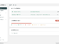 Savira web dashboard for Ironbark Health Collective showing alerts and notifications, compliance progress, upcoming tasks, and a navigation menu for policy templates, contacts, DSR inbox, compliance logs, and reports.