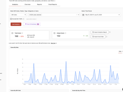 Track scans by date, location, and device, then export or summarize with AI.