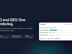 SEO and GEO. One monitoring.