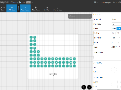 Seatmap Pro edit-seats mode with an angled numbered seating section and controls for padding, title position, alignment, and transformation.