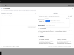 SecurityPal’s Autocomplete feature automates security questionnaire responses with a single click.