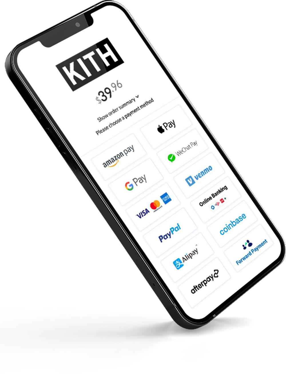 Customer phone screen 