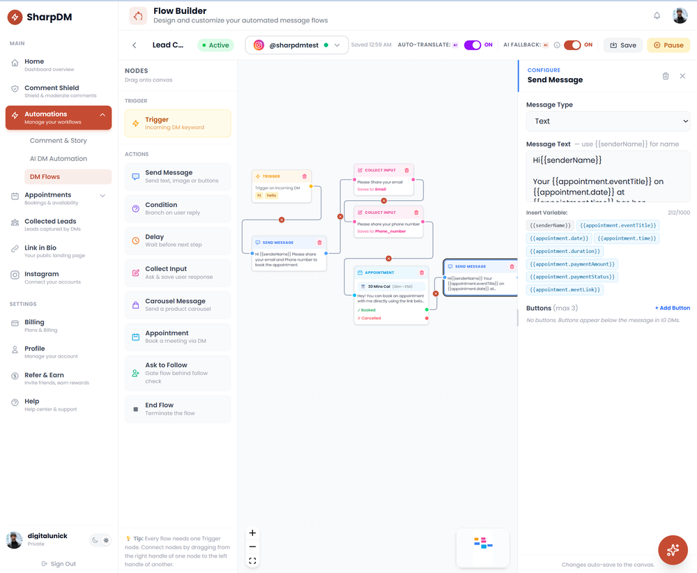 SharpDm Flow Builder