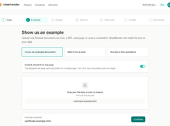 Upload an Example Document