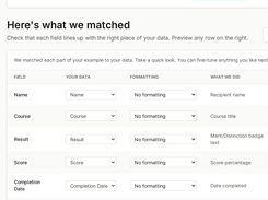Review Automatic Field Matching