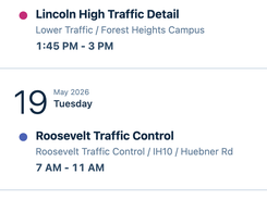Mobile staff schedule and open-shift view