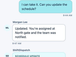 Schedule-aware team messaging and coverage coordination