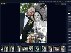 Open a photograph at larger scale to review image quality, composition and technical detail while keeping the surrounding shoot accessible.
