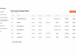 Schedule recurring scraping jobs to automate competitor monitoring