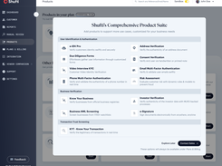 Shufti's Comprehensive Product Suite : Manage KYC, KYB, and AML screening through one high-performance interface.