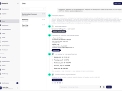 Ask questions in AI Chat, work with files and company knowledge, and run approved actions in connected business systems from the same conversation.