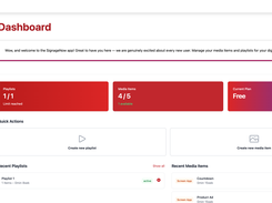 Dashboard from SignageNow
