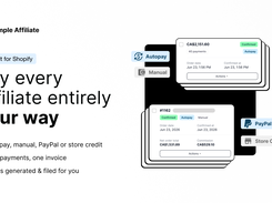 Automated affiliate payouts: Autopay through Stripe, PayPal, store credit, or manual payouts, with 1099s for eligible U.S. affiliates.