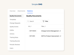 Keep observations, nonconformances, CAPAs, and related quality records connected throughout the process, supporting clearer traceability without recreating information across disconnected systems.