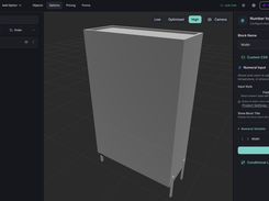 Create options blocks and define variants without coding