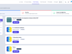 SimpliTrain Personalized learning path