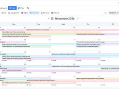 Work management in calender
