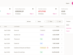 Manage sent invoices
