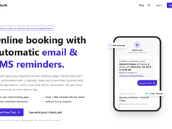 Booking page and reminders for solo pros and small studios