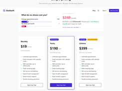 Simple flat pricing: monthly, yearly or lifetime, all features included
