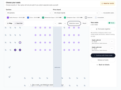 Ticketing: allocated seating with 0% SmartGig commission