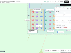 Site Plan: booked pitches placed at the size traders paid for