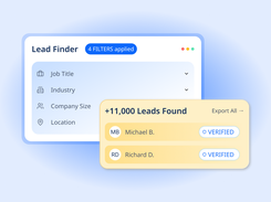 Lead Finder with verified B2B contact data and filters
