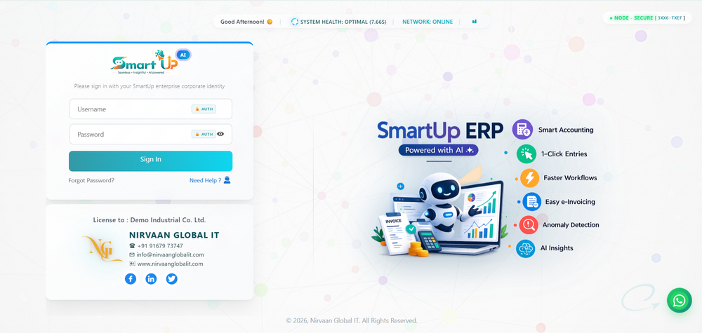 SmartUp ERP Login