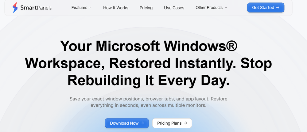SmartPanels helps you restore your entire workspace with a single click.