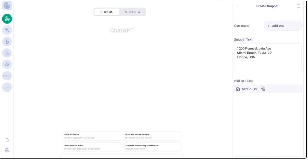 Snack Prompt Screenshot 1