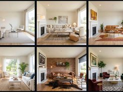 Living room virtual staging style options